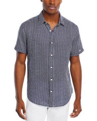 The Men's Store at Bloomingdale's Linen Short Sleeve Button Down Shirt ...