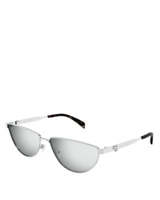 McQueen - Floating Skull Metal Cat Eye Sunglasses, 60mm