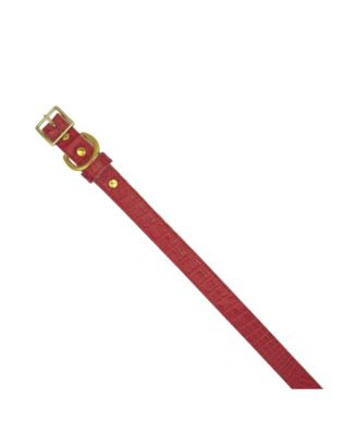 Croc Leather Dog Collar