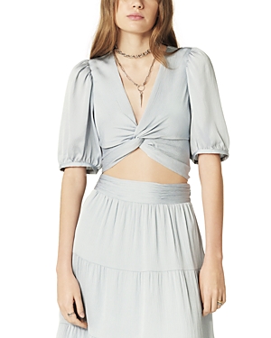 ba & sh Twisted Cropped Blouse