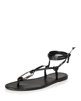 AQUA - Women's Ilria Ankle Tie Strappy Thong Sandals - Exclusive