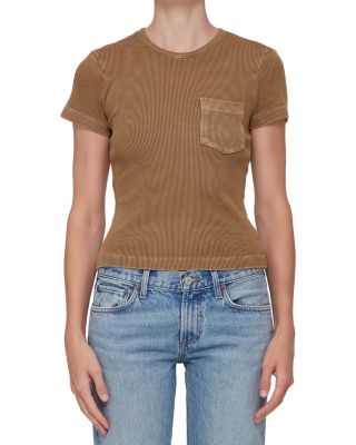 Agolde Arlo Ribbed Pocket Tee