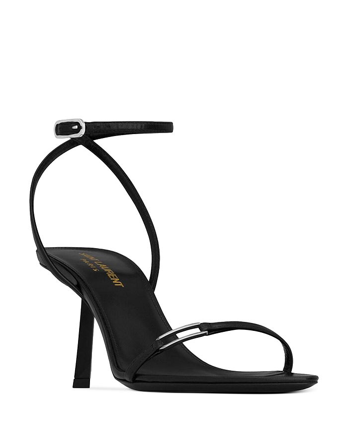 Saint Laurent Kitty Sandals in Shiny Leather | Bloomingdale's