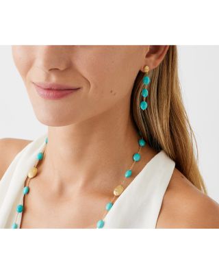 18K Yellow Gold Siviglia Turquoise Drop Earrings