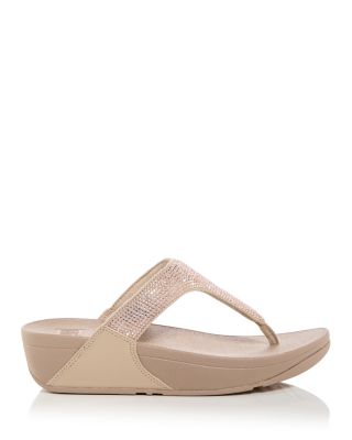 Women's Lulu Embellished Wedge Thong Sandals