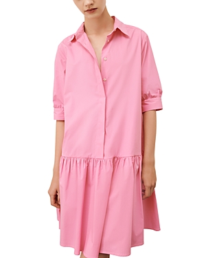 Shop Marella Ebert Collared Dress In Deep Rose