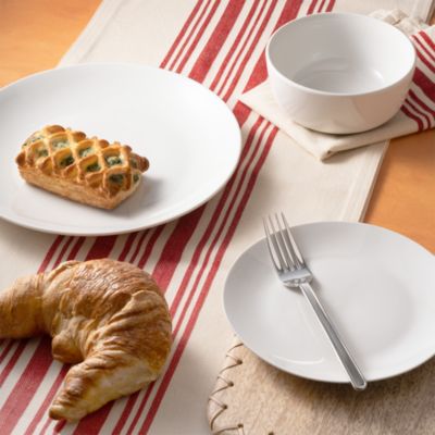 Jasmine White Porcelain Dinnerware, Set of 12