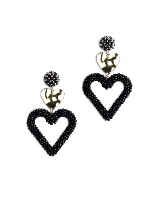 Deepa by Deepa Gurnani Candi Heart Drop Earrings