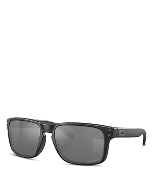 Oakley Men's Holbrook Polarized Square Sunglasses, 57mm In Black/gray Polarized Solid