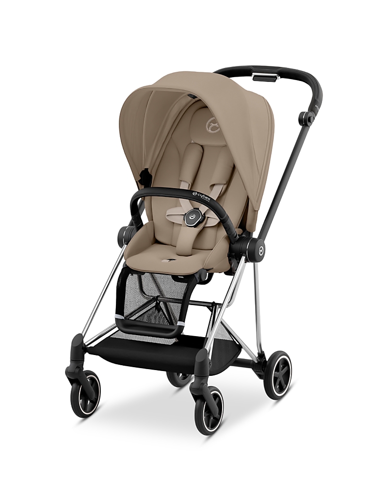 Cybex Mios 3 Compact Lightweight Stroller In Chrome/black In Chrome/black/cozy Beige