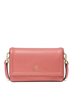 Shop Michael Kors Michael  Jet Set Charm Small Phone Crossbody In Sunset Rose