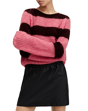 Allsaints Lana Mohair-blend Sweater In Pink