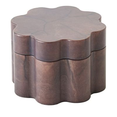 Global Views Cumulus Alabaster Wide Box Chocolate Small