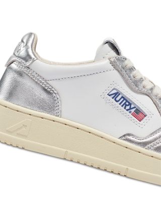 【AUTRY / オートリー】MEDALIST LOW・37 Autry Medalist Low Sneakers In White And Tearose Leather