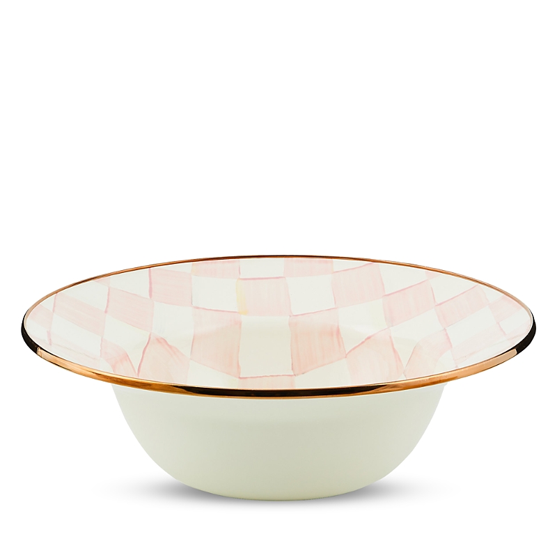 Mackenzie-childs Mackenzie Childs Rosy Check Enameled Steel Serving Bowl In Multi