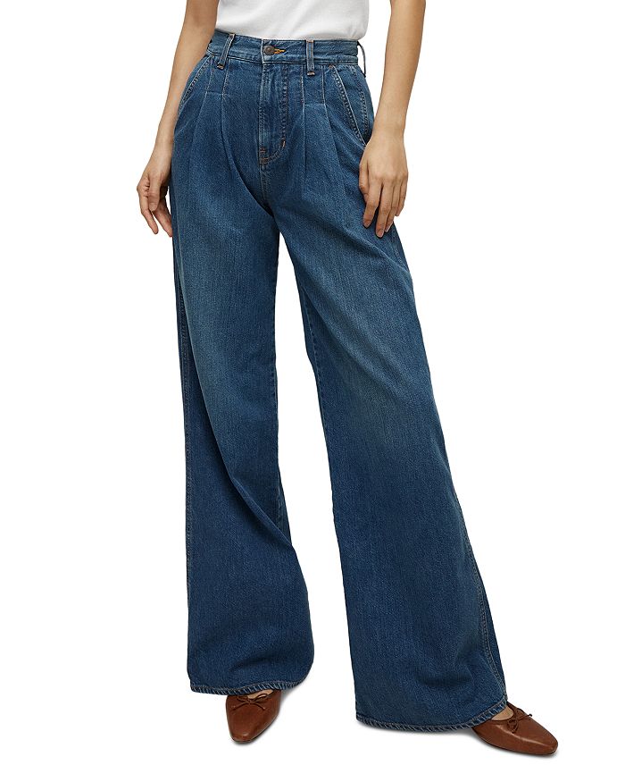 Veronica Beard Mia Wide Leg Trouser Jeans in Vintage | Bloomingdale's