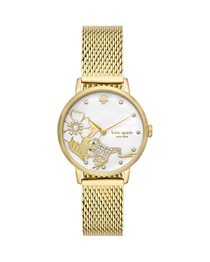 Kate Spade Women's Metro Goldtone Mesh Bracelet Watch In Yellow Gold