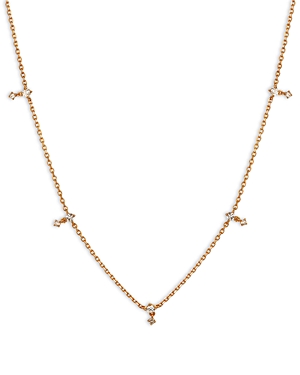 Shop Adina Reyter 14k Yellow Gold Diamond Drop Station Collar Necklace, 15-16