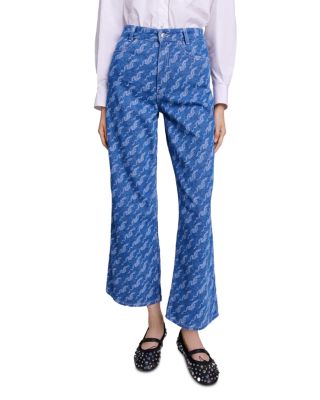 Maje - Pidragon Wide Leg Jeans in Blue