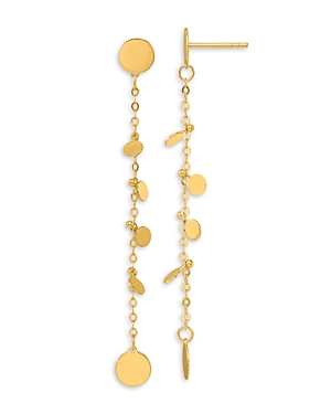 Bloomingdale's Polished Disc Chain Drop Earrings in 14K Yellow Gold