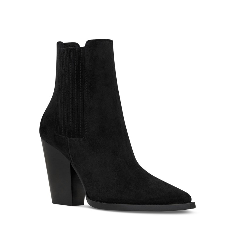 Saint Laurent Women's Theo Chelsea Boots in Black Suede
