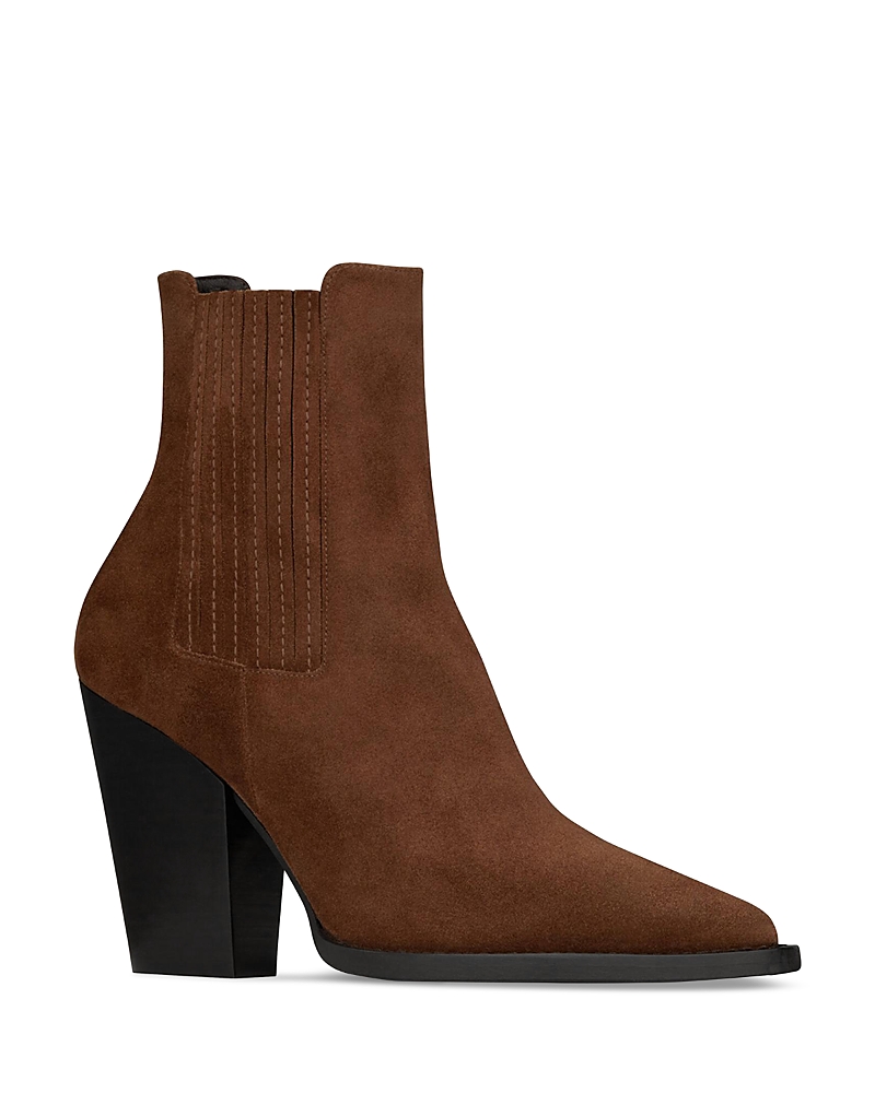 Saint Laurent Women's Theo Chelsea Boots in Suede