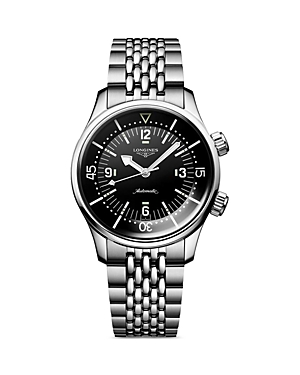 Shop Longines Legend Diver Watch, 39mm In Black/silver