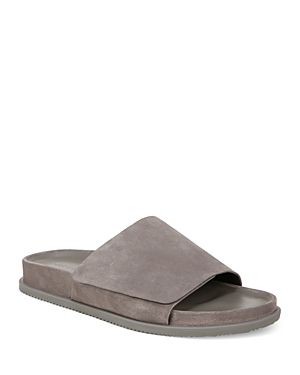 Shop Vince Men's Del Ray Slip On Slide Sandals In Smoke Grey