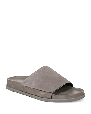 Vince Men's Del Ray Slip On Slide Sandals In Smoke Grey