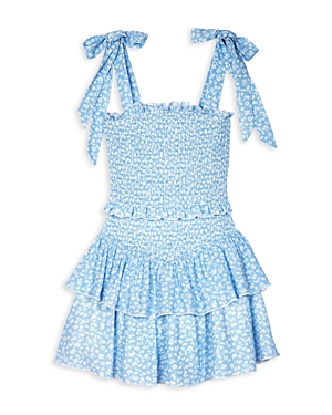 Katiejnyc Girls' Tween Emerson Dress - Big Kid In Blue Ditsy Floral