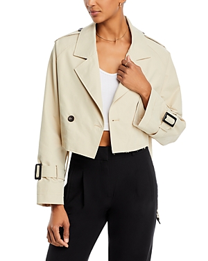 Fore Cropped Trench Coat In Beige