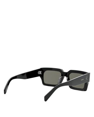 Bold 3 Dots Rectangular Sunglasses, 54mm