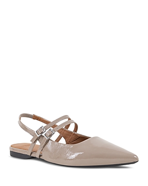 Vagabond Shoemakers Vagabond Women's Hermine Pointed Toe Slingback Flats In Taupe