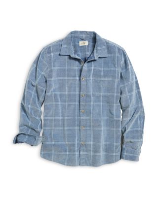 Cotton Corduroy Plaid Standard Fit Button Down Shirt