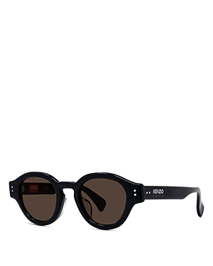 Kenzo Boke Flower Round Sunglasses, 46mm In Black