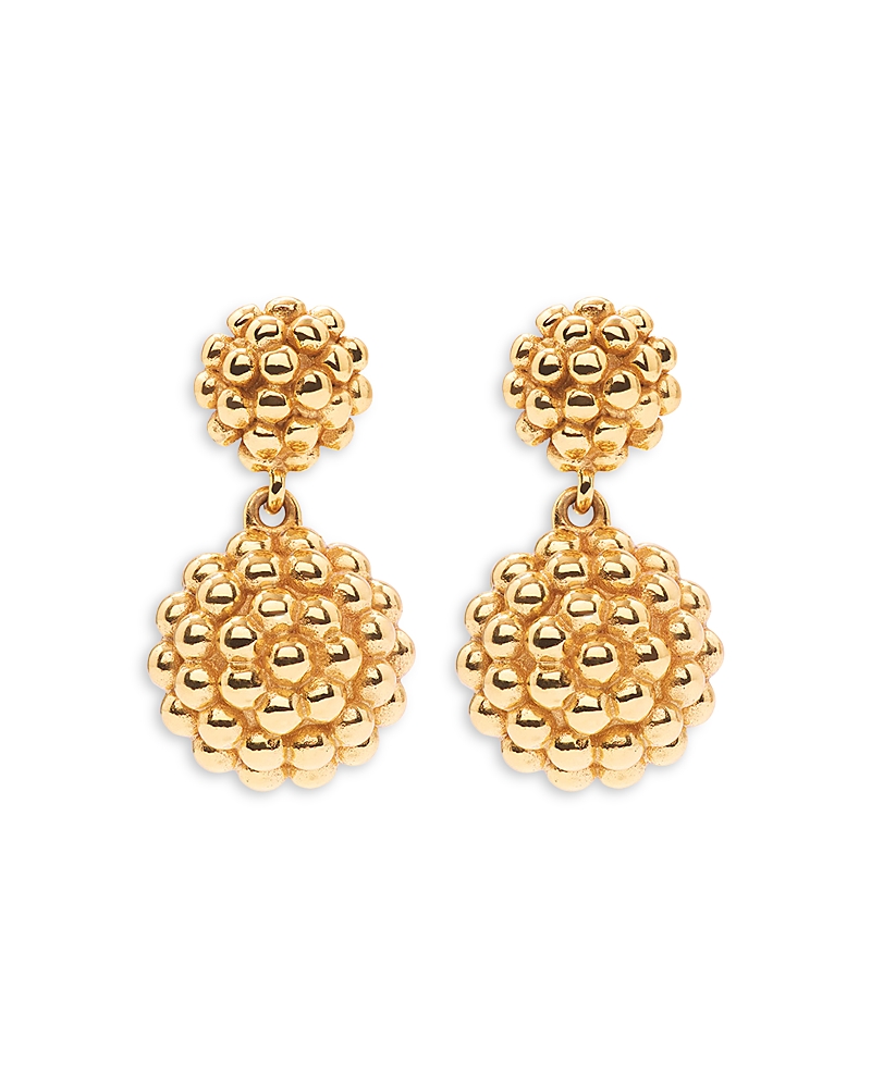 Capucine De Wulf Berry Double Drop Earrings In 18k Gold Plated In Gold