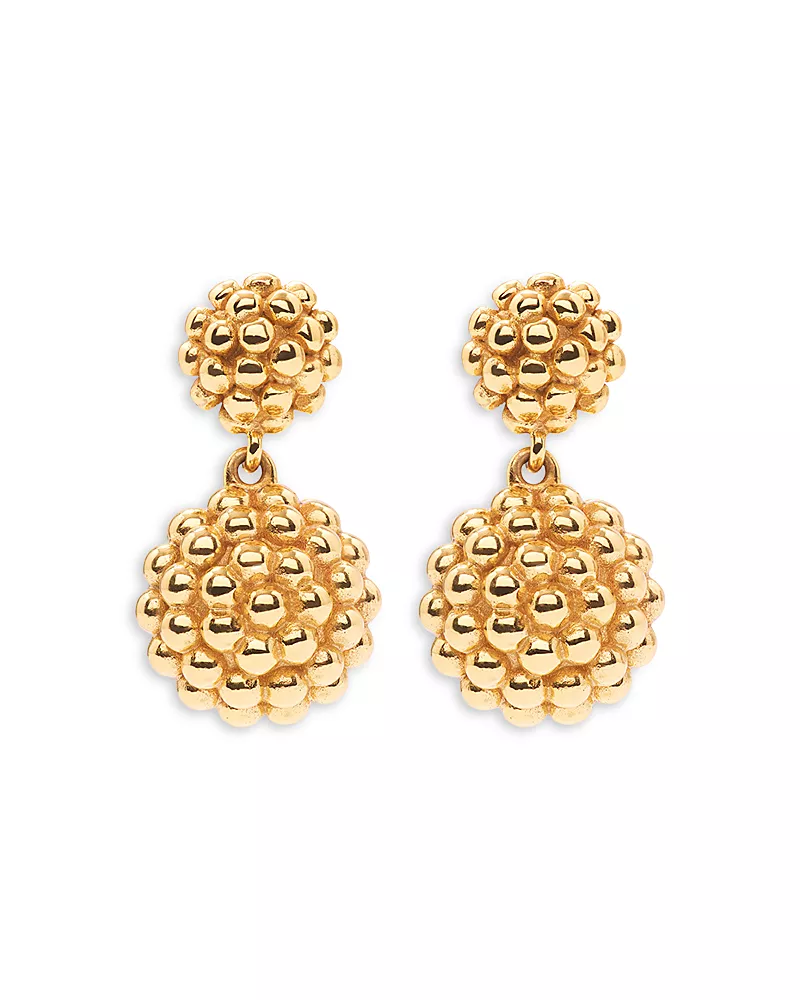 Capucine De Wulf Berry Double Drop Earrings in 18K Gold Plated