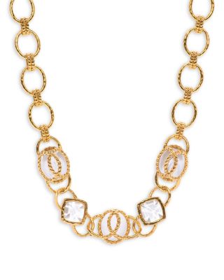 Capucine De Wulf - Blandine Quartz Chain Necklace in 18K Gold Plated, 18"