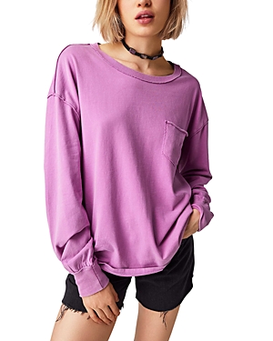 Free People Fade Into You Knit Top In Iris Orchid