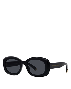 Stella Mccartney Oval Sunglasses, 52mm In Black