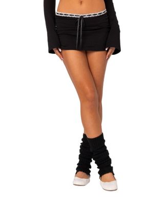 Seline Ribbon Trim Mini Skirt