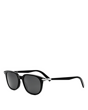 Shop Dior Blacksuit S12i Oval Sunglasses, 52mm In Black/gray Solid