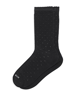 Shop Hue Textured Dot Socks In Black