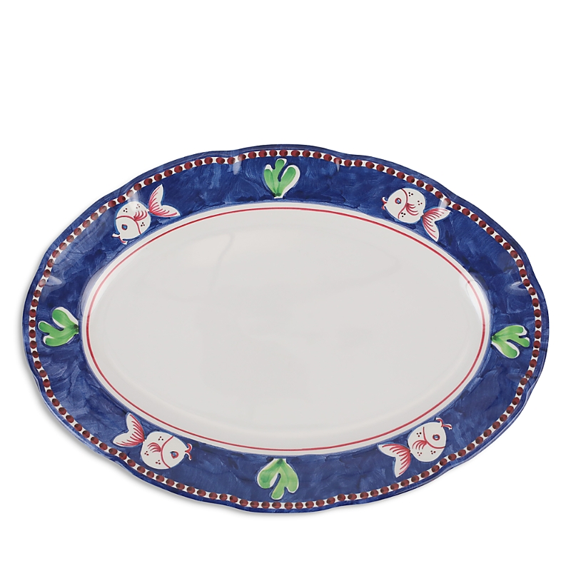 Vietri Melamine Campagna Pesce Oval Platter In Pesce