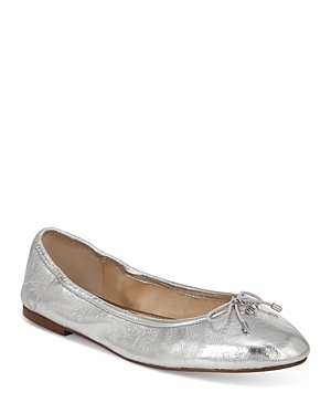Shop Sam Edelman Women's Felicia Ballet Flats In Soft Silver