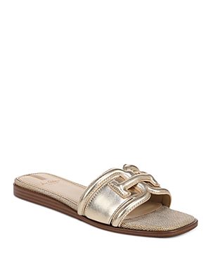 Shop Sam Edelman Women's Irina Slide Sandals In Gold Quartz