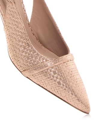 Women's Jama Embossed Slingback Kitten Heel Pumps