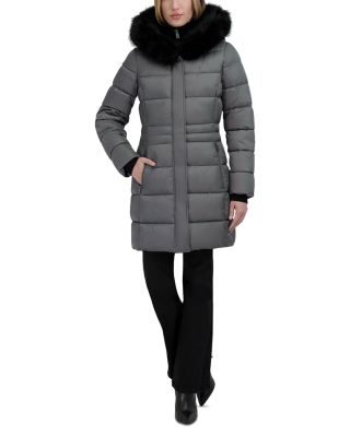 Dana Hooded Faux Fur Trim Puffer Coat