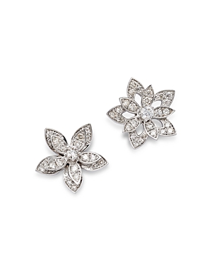 Bloomingdale's Diamond Flower Stud Earrings In 14k White Gold, 1.0 Ct. T.w.