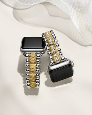 Caviar 18K Gold & Sterling Silver Beaded Apple Watch&reg; Bracelet, 38mm-45mm